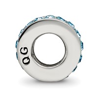 Sterling Silver Reflections March Single Row Preciosa Crystal Bead view 2