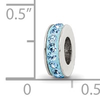 Sterling Silver Reflections March Single Row Preciosa Crystal Bead view 4