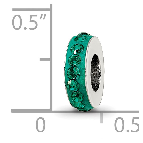 Sterling Silver Reflections May Single Row Preciosa Crystal Bead