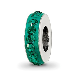 Sterling Silver Reflections May Single Row Preciosa Crystal Bead