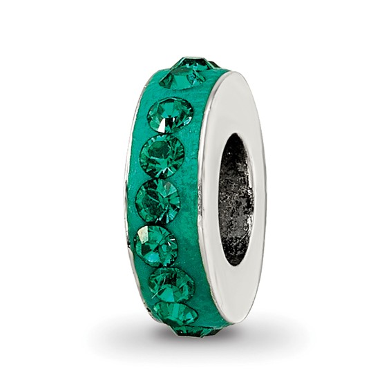 Sterling Silver Reflections May Single Row Preciosa Crystal Bead