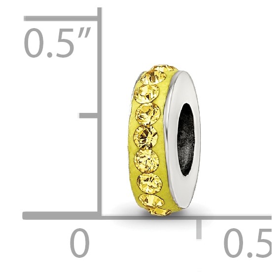 Sterling Silver Reflections Nov Single Row Preciosa Crystal Bead