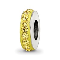 Sterling Silver Reflections Nov Single Row Preciosa Crystal Bead view 1