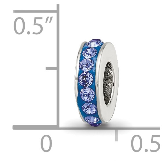 Sterling Silver Reflections Sept Single Row Preciosa Crystal Bead