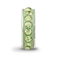 Sterling Silver Reflections August Single Row Preciosa Crystal Bead view 3