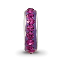 Sterling Silver Reflections Feb Single Row Preciosa Crystal Bead view 3