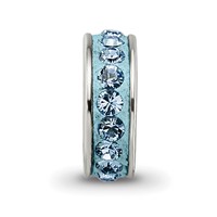 Sterling Silver Reflections March Single Row Preciosa Crystal Bead view 3