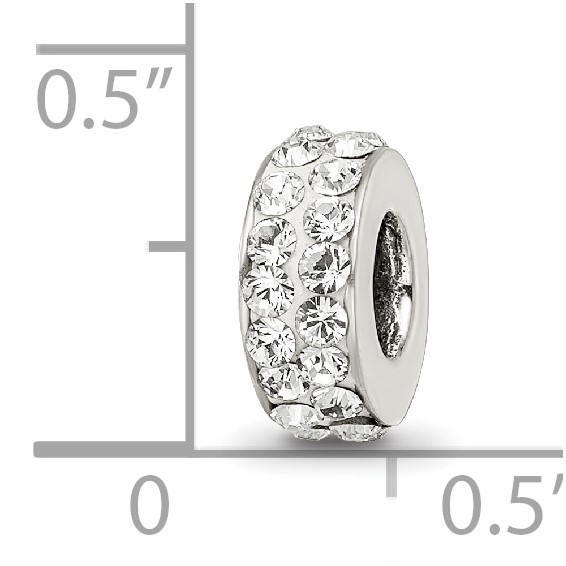 Sterling Silver Reflections April Double Row Preciosa Crystal Bead
