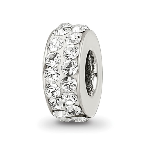 Sterling Silver Reflections April Double Row Preciosa Crystal Bead