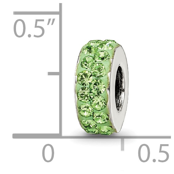 Sterling Silver Reflections Aug Double Row Preciosa Crystal Bead