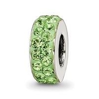 Sterling Silver Reflections Aug Double Row Preciosa Crystal Bead view 1