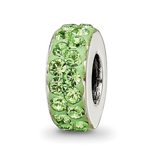 Sterling Silver Reflections Aug Double Row Preciosa Crystal Bead