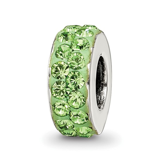 Sterling Silver Reflections Aug Double Row Preciosa Crystal Bead