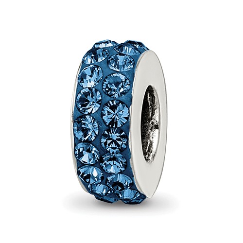 Sterling Silver Reflections Dec Double Row Preciosa Crystal Bead