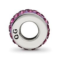 Sterling Silver Reflections Feb Double Row Preciosa Crystal Bead view 2