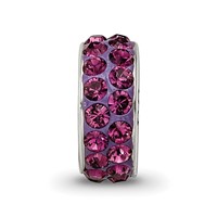 Sterling Silver Reflections Feb Double Row Preciosa Crystal Bead view 4