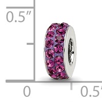 Sterling Silver Reflections Feb Double Row Preciosa Crystal Bead view 3