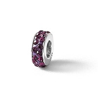 Sterling Silver Reflections Feb Double Row Preciosa Crystal Bead view 5