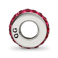 Sterling Silver Reflections July Double Row Red Preciosa Crystal Bead view 2