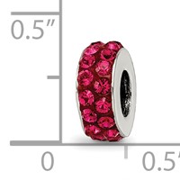 Sterling Silver Reflections July Double Row Red Preciosa Crystal Bead view 4