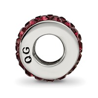 Sterling Silver Reflections June Double Row Red Preciosa Crystal Bead view 2