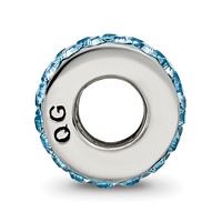Sterling Silver Reflections March Double Row Preciosa Crystal Bead view 2