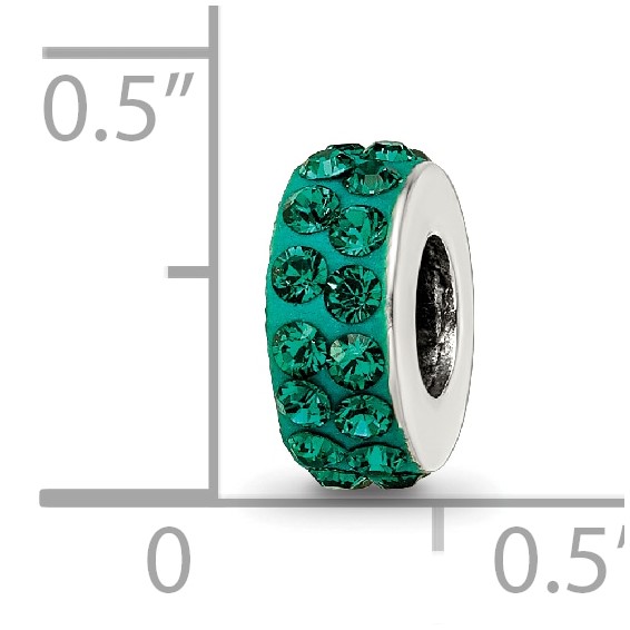 Sterling Silver Reflections May Double Row Preciosa Crystal Bead