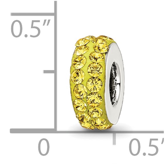 Sterling Silver Reflections Nov Double Row Preciosa Crystal Bead