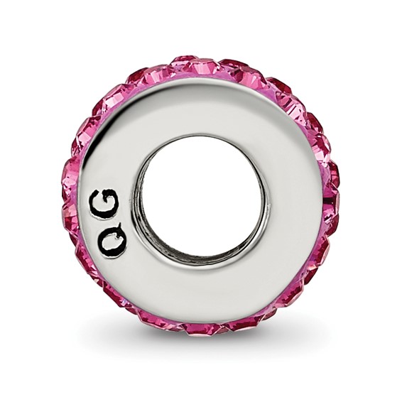 Sterling Silver Reflections Oct Double Row Preciosa Crystal Bead