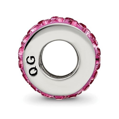 Sterling Silver Reflections Oct Double Row Preciosa Crystal Bead