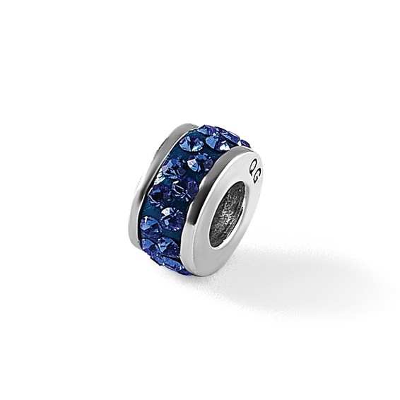 Sterling Silver Reflections Sept Double Row Preciosa Crystal Bead