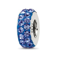 Sterling Silver Reflections Sept Double Row Preciosa Crystal Bead view 1