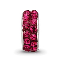 Sterling Silver Reflections July Double Row Red Preciosa Crystal Bead view 3