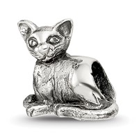Sterling Silver Reflections Sphinx Cat Bead view 1