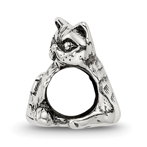 Sterling Silver Reflections Exotic Shorthair Cat Bead
