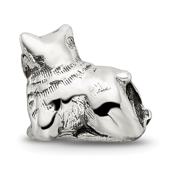 Sterling Silver Reflections Exotic Shorthair Cat Bead