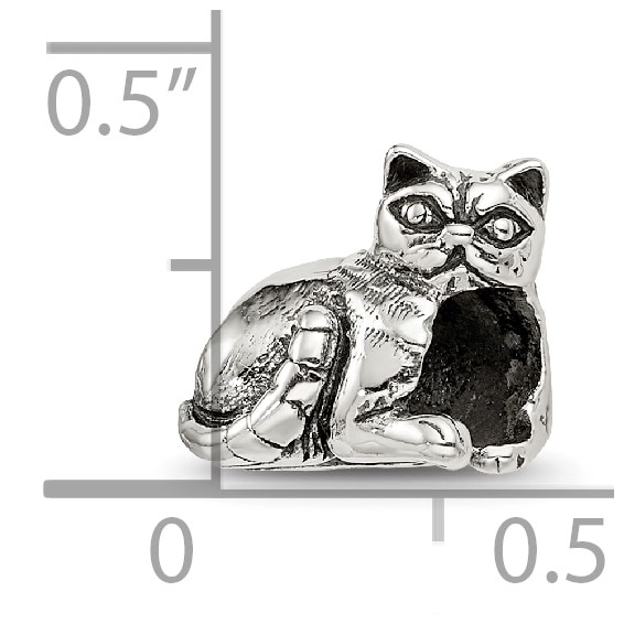 Sterling Silver Reflections Exotic Shorthair Cat Bead