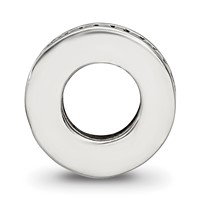 Sterling Silver Reflections Notched Spacer Bead view 2