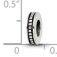 Sterling Silver Reflections Notched Spacer Bead view 4