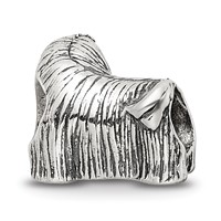 Sterling Silver Reflections Maltese Dog Bead view 5