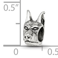 Sterling Silver Reflections Doberman Pinscher Head Bead view 4