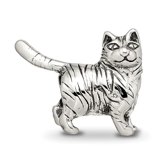 Sterling Silver Reflections American Shorthair Cat Bead