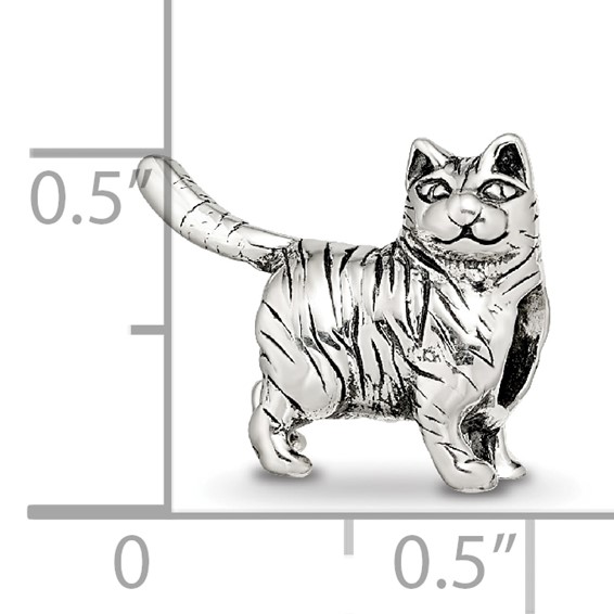 Sterling Silver Reflections American Shorthair Cat Bead