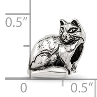 Sterling Silver Reflections Ragdoll Cat Bead view 5