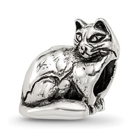 Sterling Silver Reflections Ragdoll Cat Bead view 1