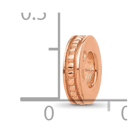 Sterling Silver Reflections Rose Gold-plated Spacer Bead