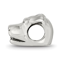 Sterling Silver Reflections Rottweiler Head Bead view 2