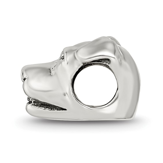 Sterling Silver Reflections Rottweiler Head Bead