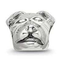 Sterling Silver Reflections Rottweiler Head Bead view 5