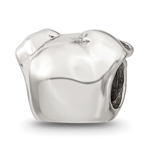 Sterling Silver Reflections Rottweiler Head Bead